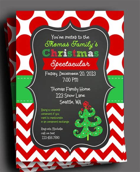 Christmas Invitation Printable or Printed with FREE SHIPPING | Etsy ...