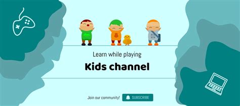 Teal Playful YouTube Banner - Venngage