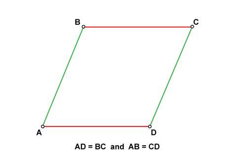 A Rhombus has 2 of 2 parallel lines and opposite sides equal