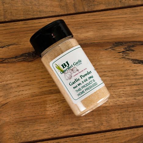 Organic Garlic Powder – BJ Gourmet Garlic Farm