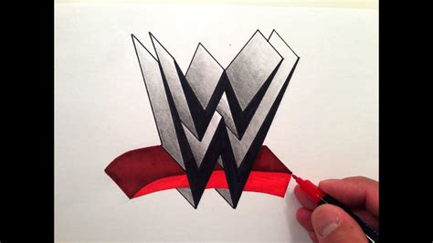 How to Draw the WWE Logo in 3D - YouTube