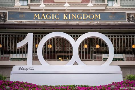 Disney100 Sign Replaces 50th Anniversary Sign at Magic Kingdom Entrance