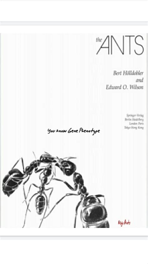 an ant's book cover with the title in black and white