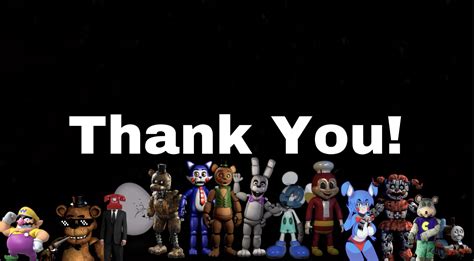 Made a thank you poster for FNAF fangames about all the ones I remember. (Might make one with a ...