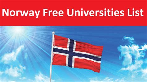 Norway Free Universities, Norway Free Universities List - gbsnote online