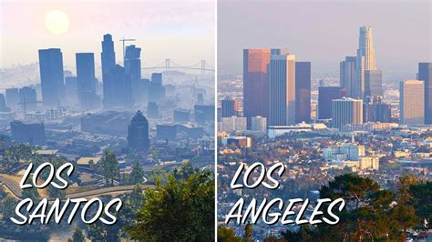 GTA 5 vs GOOGLE Earth #2 | Los Santos and Los Angeles Comparison - YouTube