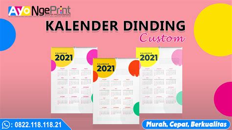 Tempat Cetak Kalender Dinding Murah di Cengkareng, Jakarta Barat | Ayongeprint.com