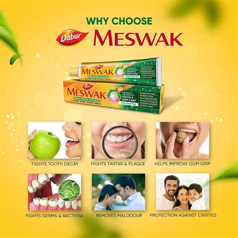 Dabur Meswak Complete Tooth & Gum Care Toothpaste, 45 gm Price, Uses, Side Effects, Composition ...