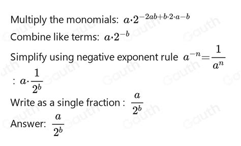 Solved: a2^(-2ab+b2* a-b) [Math]