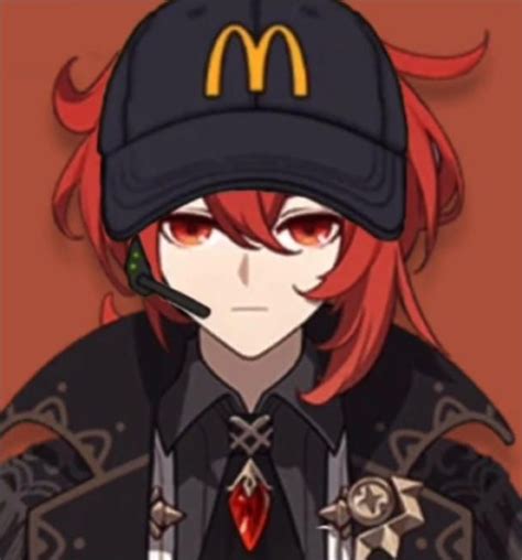 Diluc McDonald's PFP | McGenshin | Profile picture, Cute icons, Anime icons