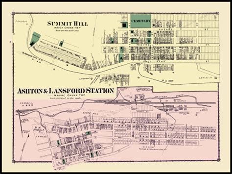 Historic Maps and Drawings, #38 Summit Hill (John Pritiskutch Reproductions)