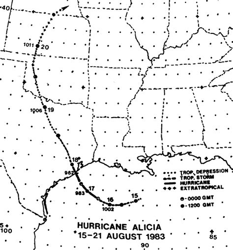 Hurricane Alicia - August 14-22, 1983