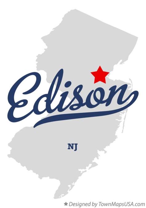 Map of Edison, NJ, New Jersey