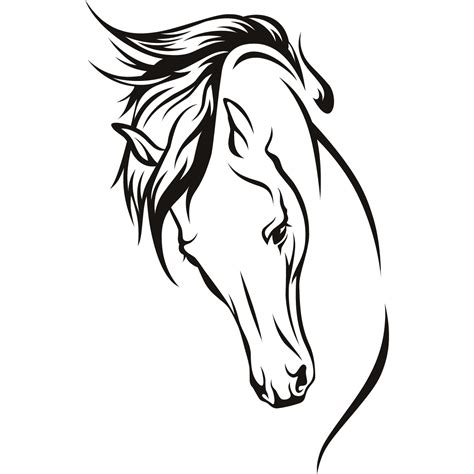 Horse Head Line Drawing at GetDrawings | Free download