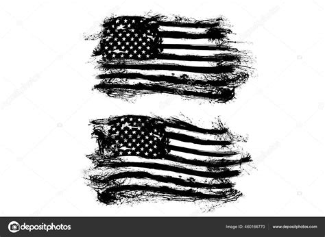 Usa Flag Distressed American Flag Set American Flag Illustration ...