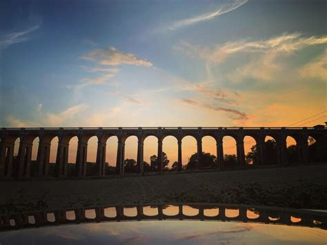 Premium Photo | Sunset ouse valley viaduct in west sussex uk