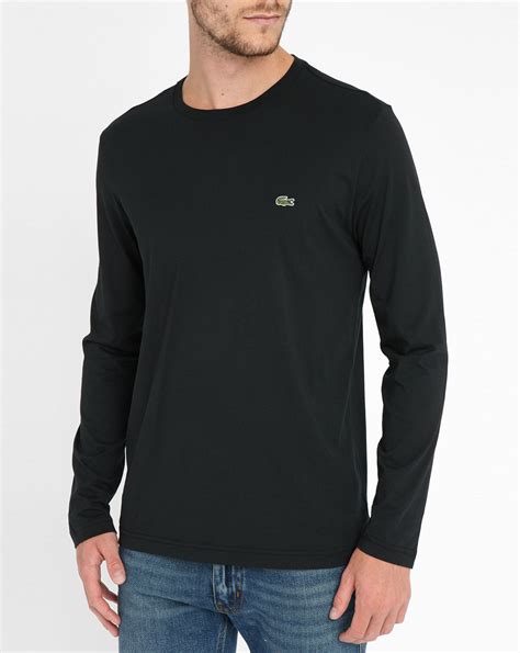 Lacoste Black Long-sleeve T-shirt in Black for Men | Lyst