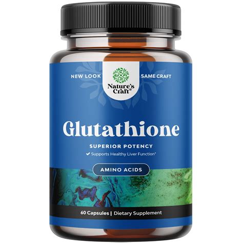 Natures Craft Glutathione Supplement for Skin Whitening Natural Reduced ...