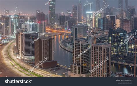 Skyline Modern Architecture Dubai Business Bay Stock Photo 2197621623 ...