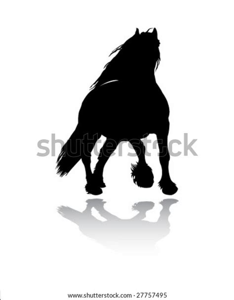 Friesian Horse Vector Silhouette Stock Vector (Royalty Free) 27757495 ...