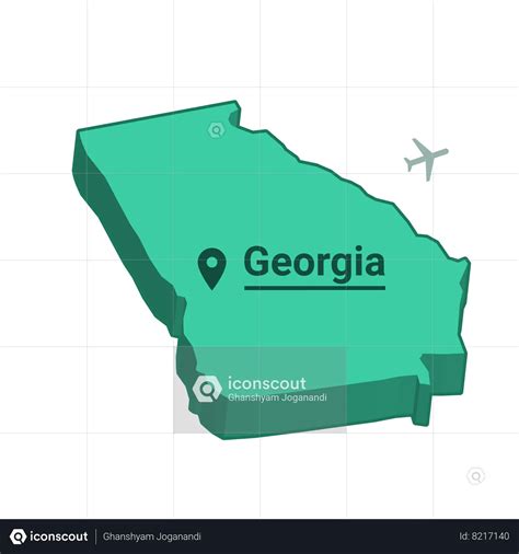 Georgia Map Animated Icon download in JSON, LOTTIE or MP4 format