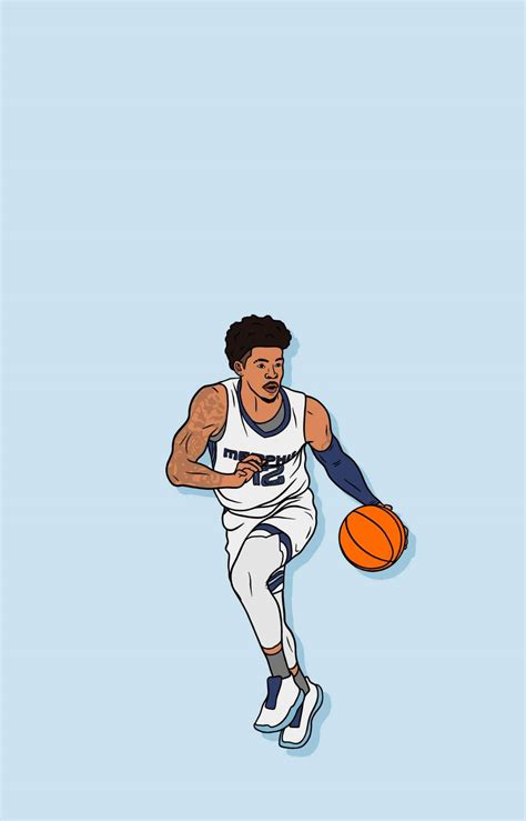 Download Memphis Grizzlies Ja Morant Artwork Wallpaper | Wallpapers.com