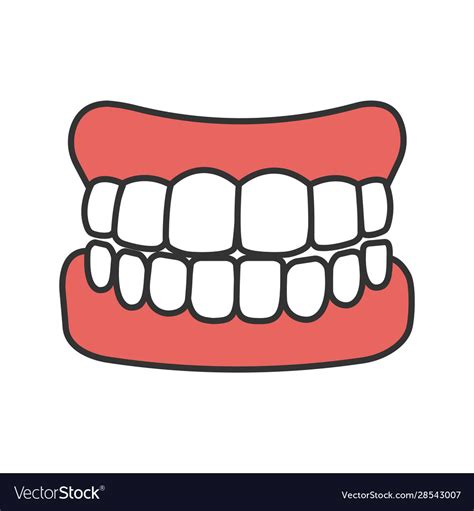 Dentures color icon Royalty Free Vector Image - VectorStock