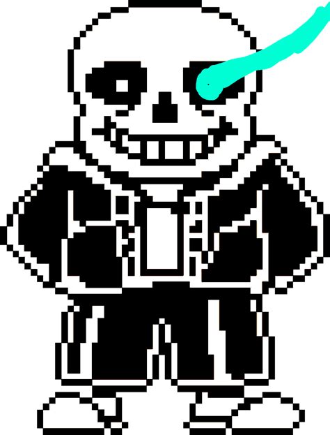 Sans glowing blue eye by zackarmejejs on DeviantArt