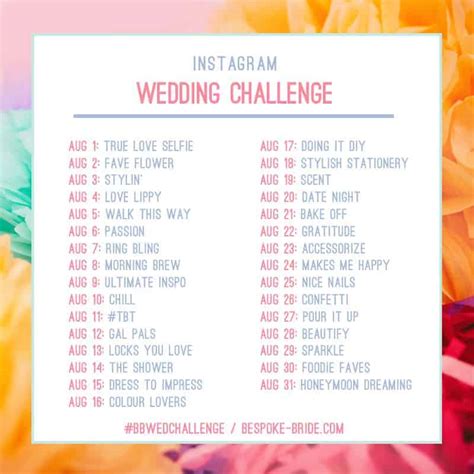 WEDDING INSTAGRAM CHALLENGE ! #BBWEDCHALLENGE | Bespoke-Bride: Wedding Blog