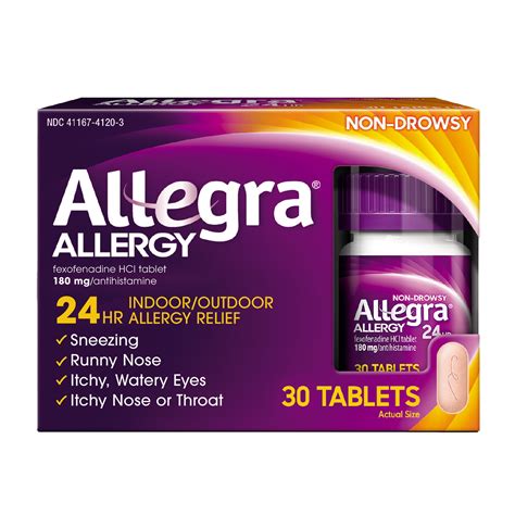 Allegra Allergy 24 Hour , 30 CT - Walmart.com - Walmart.com