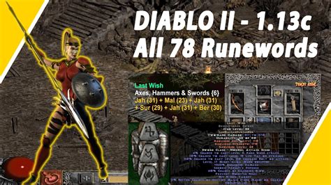 Diablo 2 Runeword Recipes - How To Create All 78 Runewords ? - YouTube