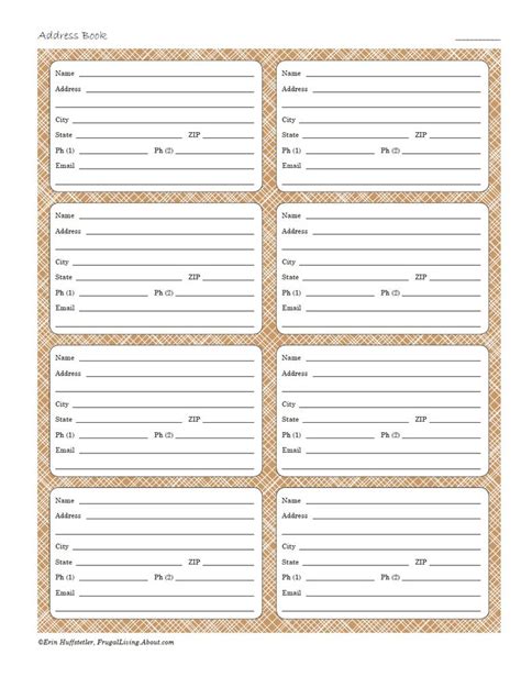 Use These Printable Address Pages in Your Planner