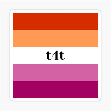 "t4t lesbian flag" Sticker for Sale by floralsaur | Redbubble