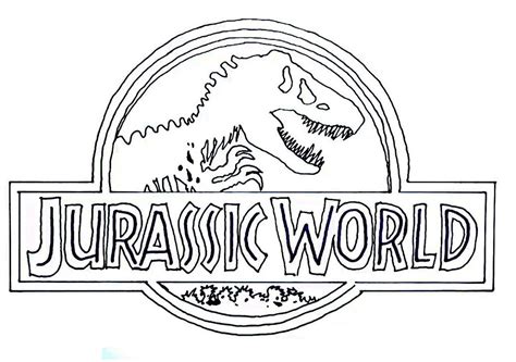 Logo Of Jurassic World Coloring Page - Free Printable Coloring Pages for Kids