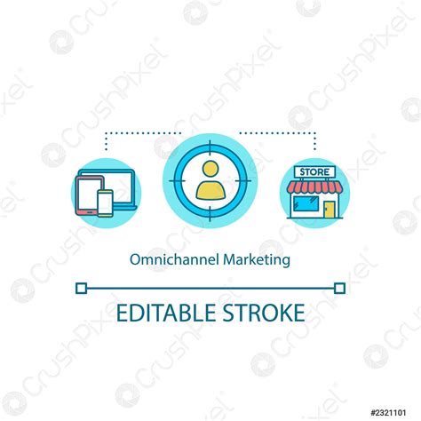 Omnichannel marketing concept icon - stock vector | Crushpixel