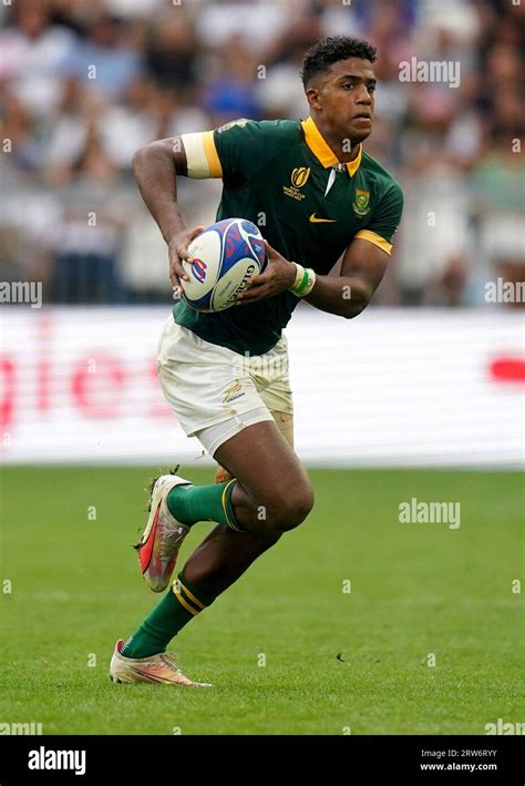 South Africa's Canan Moodie in action during the Rugby World Cup 2023, Pool B match at the ...