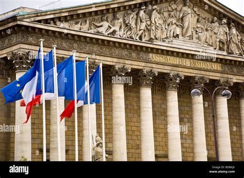 The National Assembly (Assemblee Nationale) building in Paris, France ...