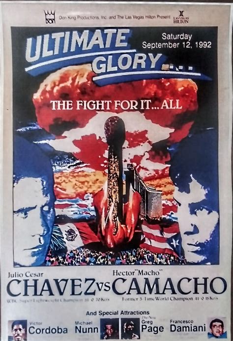 JC CHAVEZ vs Hector CAMACHO fight poster | Etsy