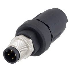 M12 4 Pin A-Code Male Field Termination Connector, 20-17AWG - M12FT4AM-L