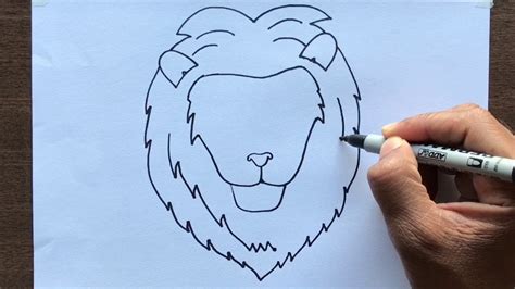 How to Draw a Lion Face Step by Step Easy - YouTube