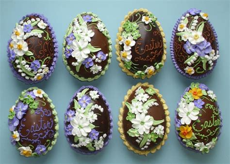 Beautifully decorated chocolate Easter eggs from Wendy Kromer ...