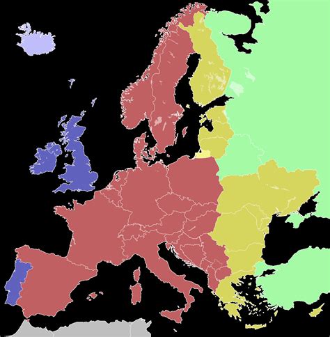 Map Time Zones Europe Central European Summer Time Wikipedia | secretmuseum