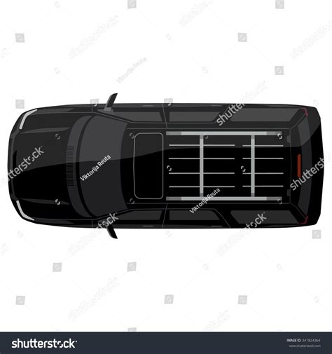 Vector Illustration Black Car Top View Stock Vector (Royalty Free) 341824364 | Shutterstock