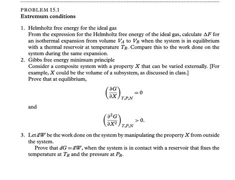 Solved 1. Helmholtz free energy for the ideal gas From the | Chegg.com