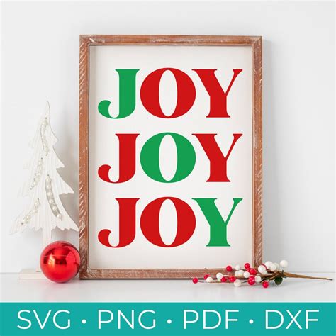 Joy SVG Joy Cut File Christmas SVG Christmas Cut File Christmas Sign Holiday Svg Cricut ...