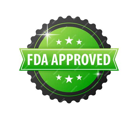 Premium Vector | Green and Black FDA Approved Seal Illustration with ...