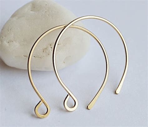 Gold Filled Round Ear Wires Handmade Hoop 14k Earwires | Etsy