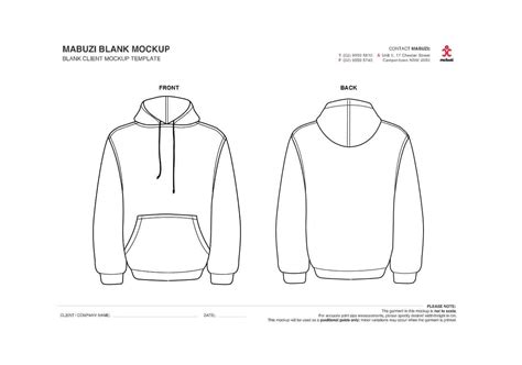 Blank Hoodie Template Front And Back