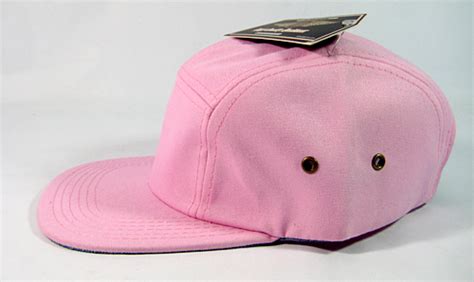 Wholesale Blank 5 Panel Camp Hats Caps Pink Bulk