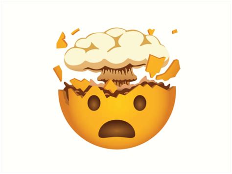 "Mind Blown Emoji Funny New Emoji" Art Prints by Grafik Traffik | Redbubble